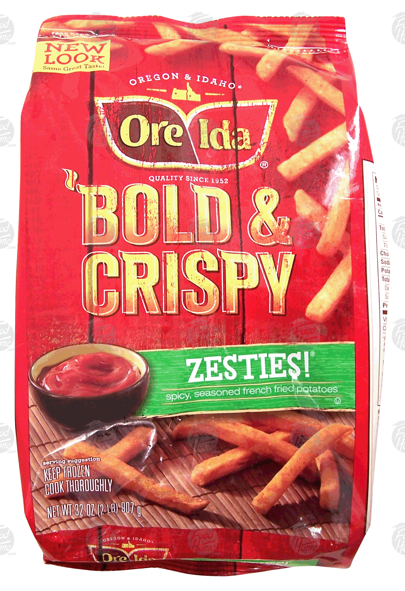 Ore-Ida Bold & Crispy zesties!; spicy, seasoned french fried potatoes Full-Size Picture